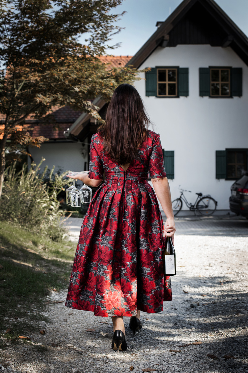 rotes Kleid von Jassis Plissee & Mode